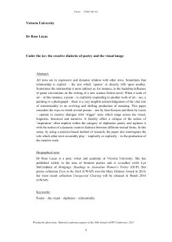 Rose Lucas - Australasian Association of Writing Programs