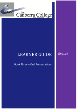 English Oral Presentation Booklet