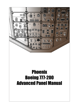 Phoenix Boeing 747-400 Advanced Panel Manual