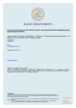 Loss of chromosomes is the primary event in near