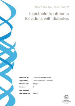 Injectable treatments for adults with diabetes, Clinical Practice Guide