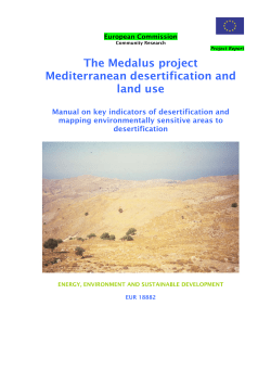 The Medalus project Mediterranean desertification and land use