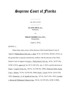 Supreme Court of Florida - Medical and Public Health Law Site