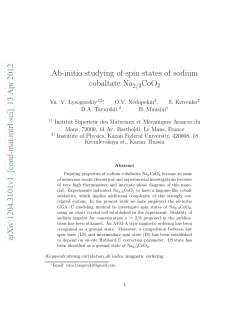 Ab-initio studying of spin states of sodium cobaltate Na $ _ {2/3