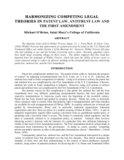 harmonizing competing legal theories in patent law, antitrust law