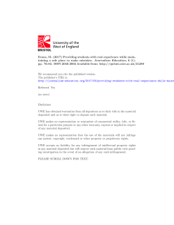 taining a safe place to make mistakes. Journalism Education