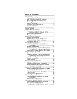 table of contents - American Mosquito Control Association