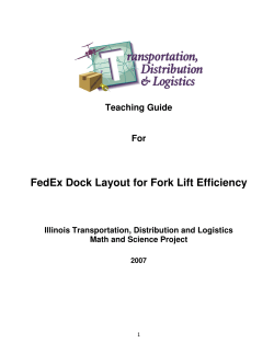 FedEx Dock Layout for Fork Lift Efficiency