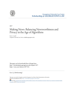 Making News: Balancing Newsworthiness and Privacy in the Age of