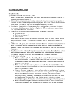 Oceanography Merit Badge Requirements: