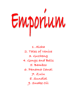 1. Aloha 2. Tales of Venice 3. Guzheng 4. Gongs and Bells 5