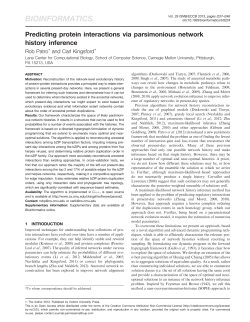 Predicting protein interactions via parsimonious network history