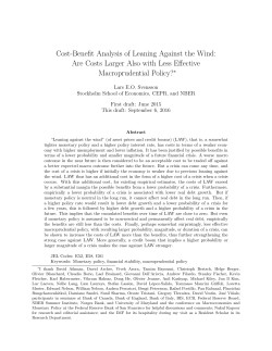 Cost-Benefit Analysis of Leaning Against the Wind
