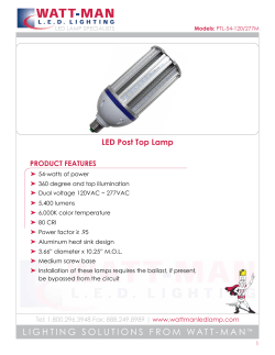 LED Post Top Lamp - WATT