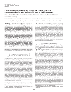 Chemical requirements for inhibition of gap junction communication