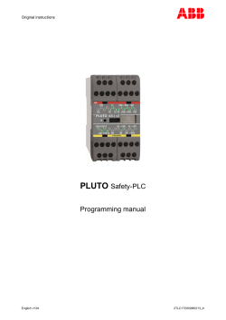 PLUTO Safety-PLC Programming manual