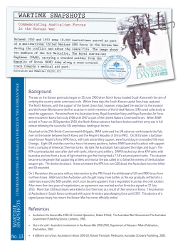 Commemorating Australian forces in the Korean War Snapshot