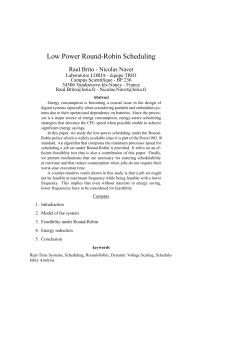 Low Power Round-Robin Scheduling