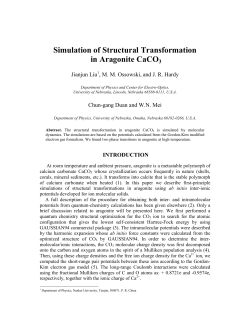 Simulation of Structural Transformation in Aragonite CaCO3
