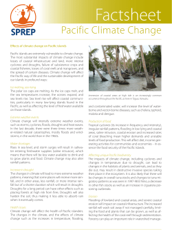 Climate Change and the Pacific