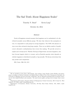 The Sad Truth About Happiness Scales - bu people