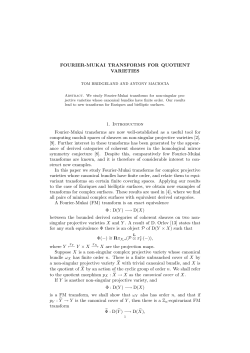 Fourier-Mukai transforms for quotient varieties