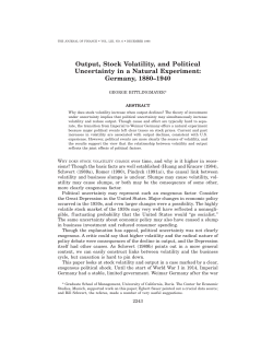 Output, Stock Volatility, and Political Uncertainty in a Natural
