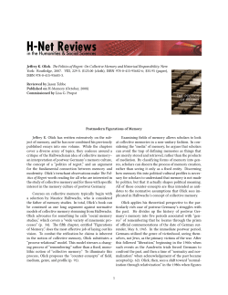 Postmodern Figurations of Memory - H-Net