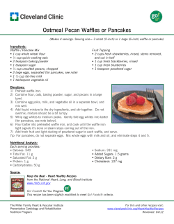 Oatmeal Pecan Waffles or Pancakes