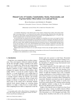 Diurnal Cycles of Cumulus, Cumulonimbus, Stratus, Stratocumulus