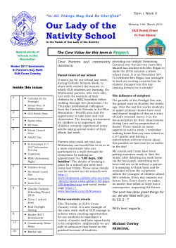 Parent Newsletter Term 1 Week 8 2016