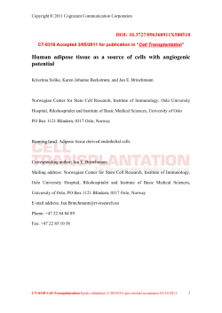 Human adipose tissue as a source of cells with angiogenic potential