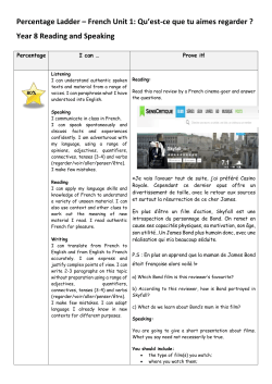 Percentage Ladder &ndash; French Unit 1