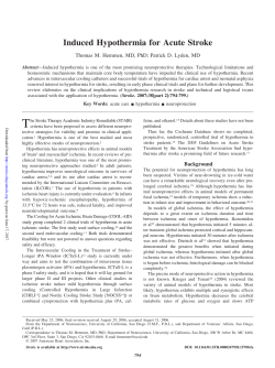 Induced Hypothermia for Acute Stroke