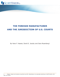 the foreign manufacturer and the jurisdiction of us