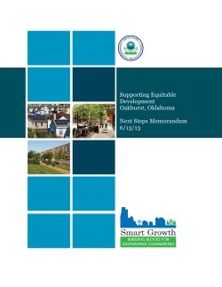 Supporting Equitable Development Oakhurst, Oklahoma Next Steps