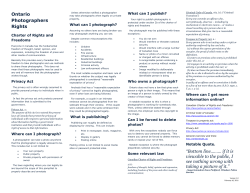 Ontario Photographers Rights