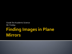 Finding Images in Plane Mirrors
