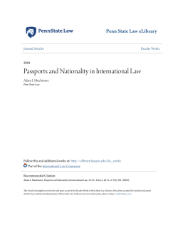 Passports and Nationality in International Law