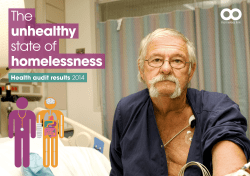 The unhealthy state of homelessness