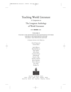 Teaching World Literature