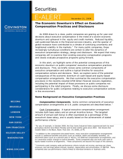 The Economic Downturn`s Effect on Executive Compensation