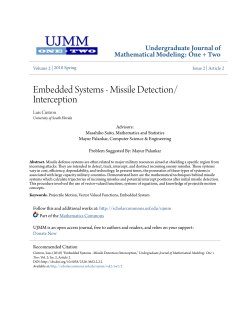 Embedded Systems - Missile Detection/Interception