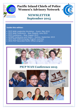 to the newsletter - Pacific Islands Chiefs of Police