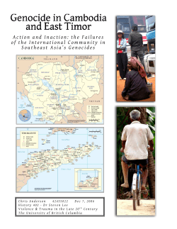 Genocide in Cambodia and East Timor