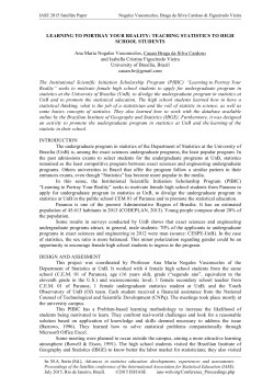 LEARNING TO PORTRAY YOUR REALITY: TEACHING