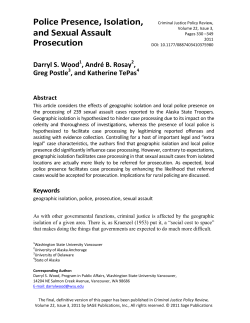 Police Presence, Isolation, and Sexual Assault Prosecution
