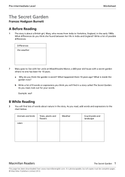 The Secret Garden - Macmillan Readers