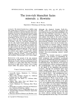 The iron-rich blueschist facies minerals" 2. Howieite