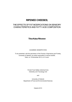 the effects of fat modifications on sensory characteristics